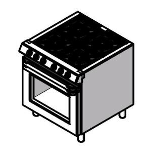 3d revit family stove