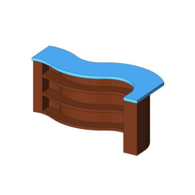 Wave-Design Bar Counter
