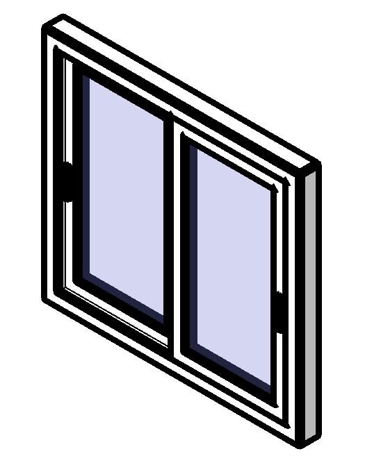 Sliding window 1.00 m. width