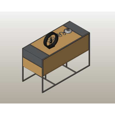 Contemporary Desk with Decor