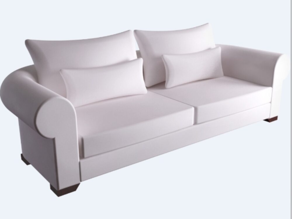 Sofa white color - object for revit
