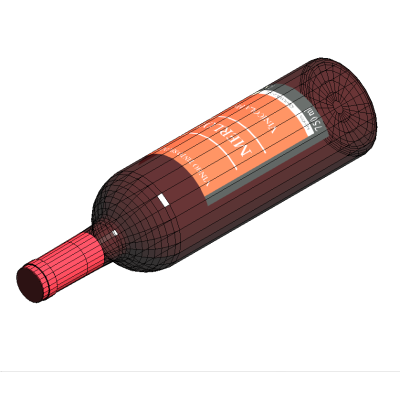 Red Merlot Wine Bottle 2