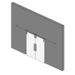 Interior Correr Externa c Trilho Metlico de 2 Folhas