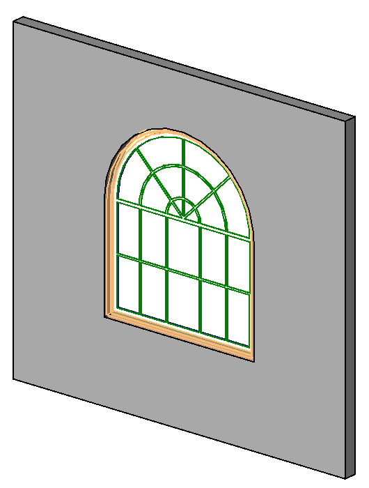 1200 x 1800 Arched window with Sunray transum 2269
