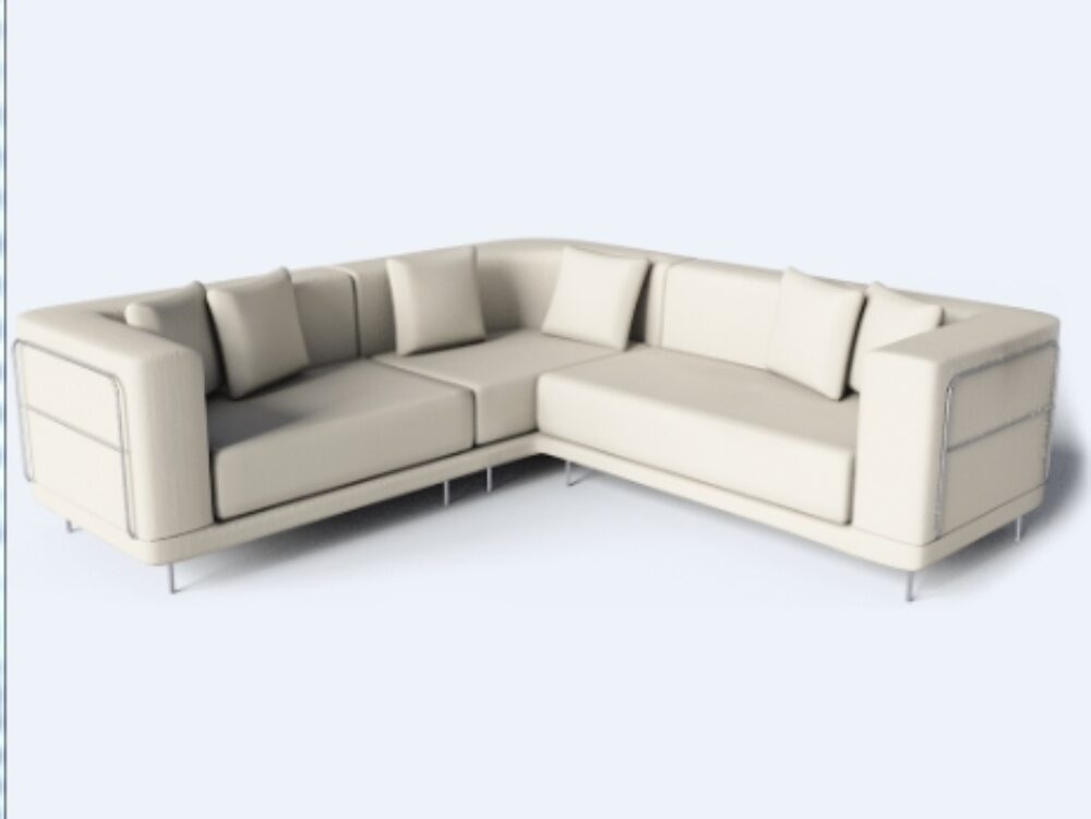 White type l sofa