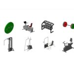 Pack of 58 objects for gym equipment