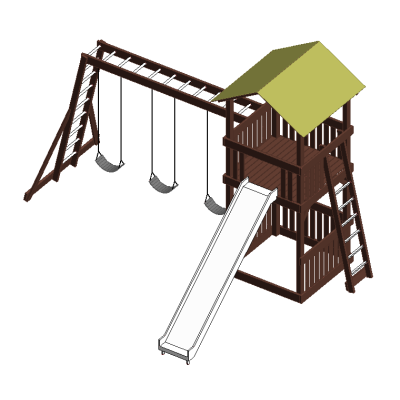 Wooden Playground Tower