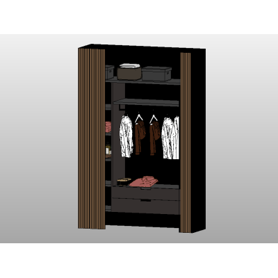 Closet with cloths