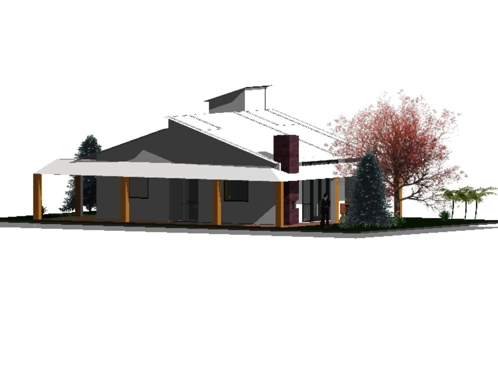 Modern design country house of 12x10m2