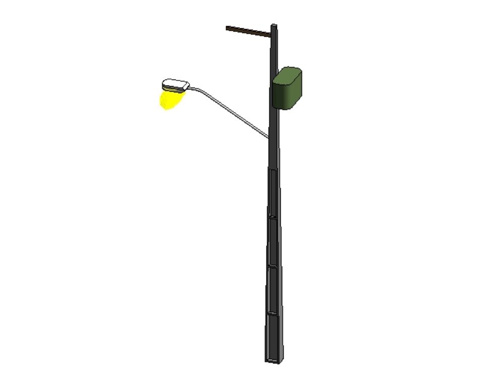 Pole with transformer for public lighting