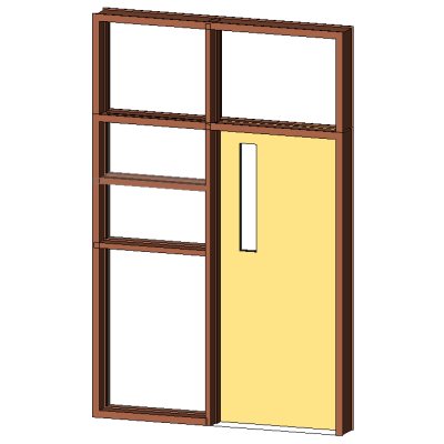 Door with Sidelight and Transome