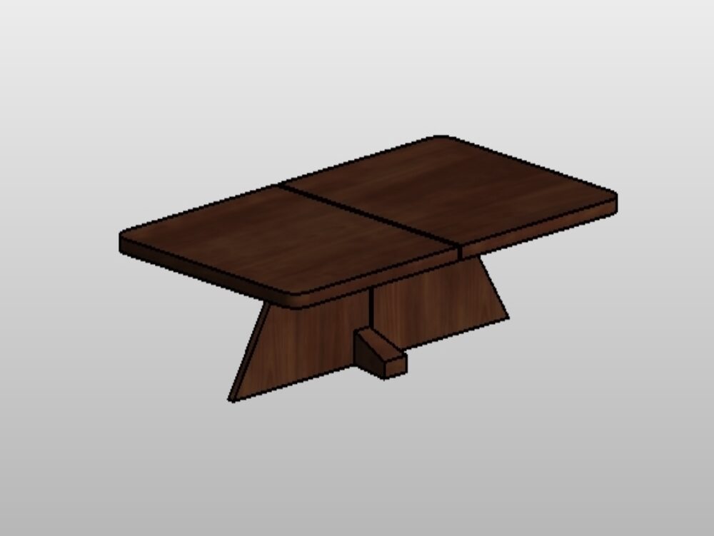 Revit wooden table