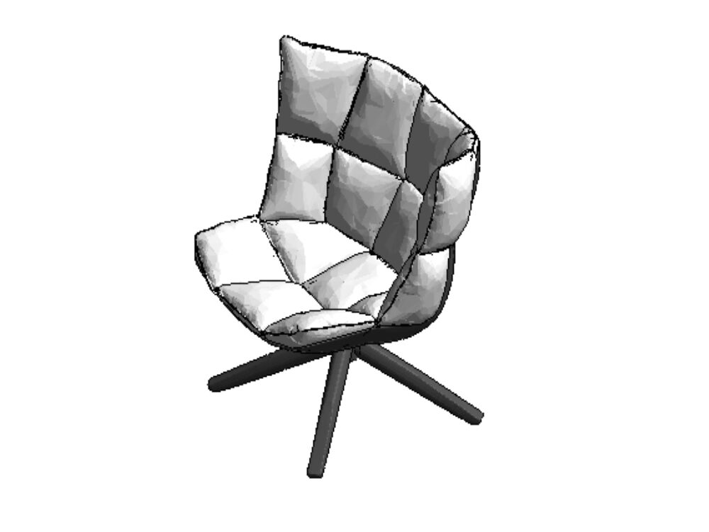 Padded chair for revit