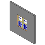 Double-hung window with modern divided lights
