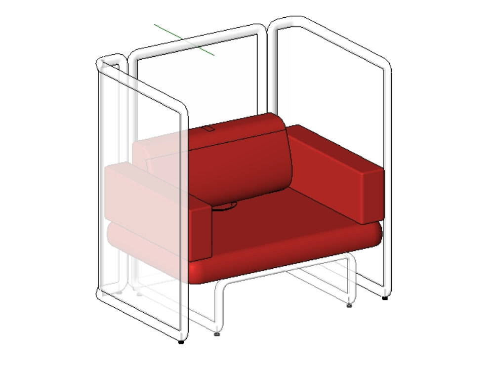 Modern metal armchair