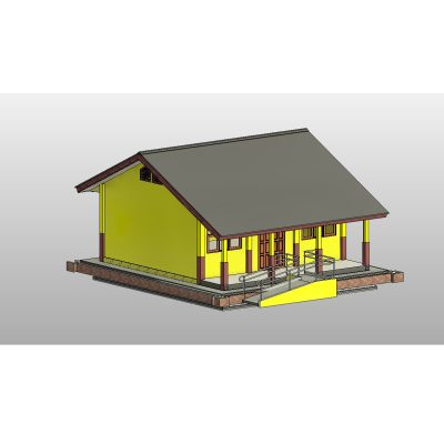 Library plan with detailed access ramp