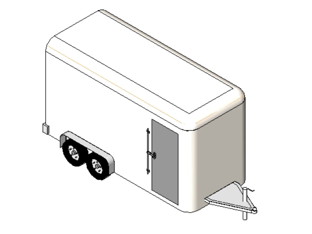 7 'x 16' enclosed trailer with side door