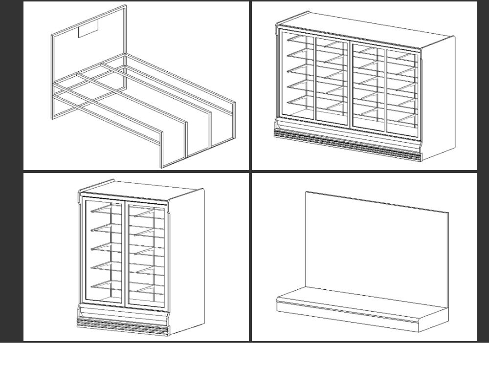 Shelves for store - revit families version 2014