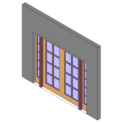 Double glass with sidelights