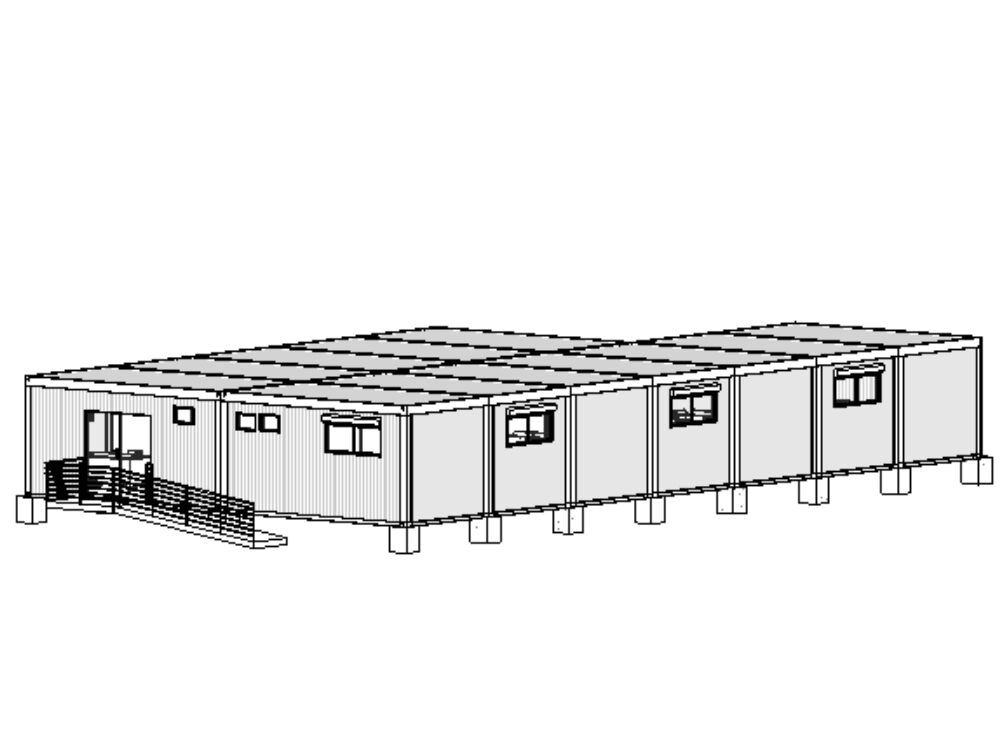 Modular hospital with containers