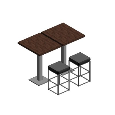Table and chairs for restaurant or cafeteria