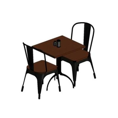 Table two chairs