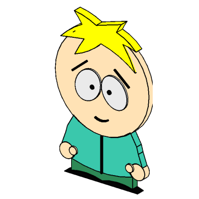 Cartoon character with detailed 3D style
