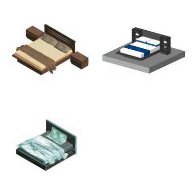 Furniture for beds- room for revit
