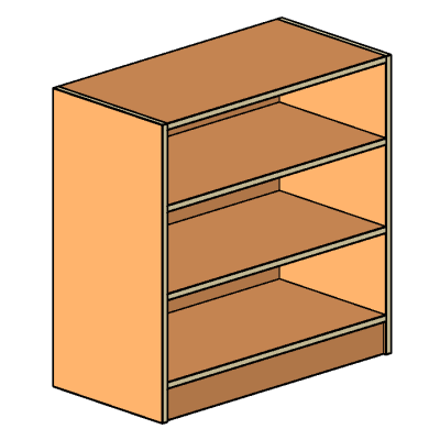 Wooden Three-Tier Shelf