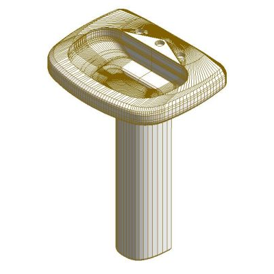 Classic Adriatic Pedestal Sink 3D Model