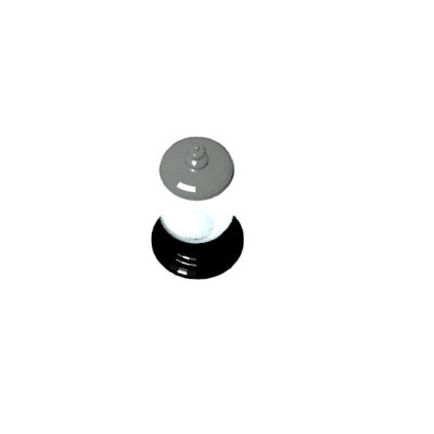 White Decorative Jar with Black Lid