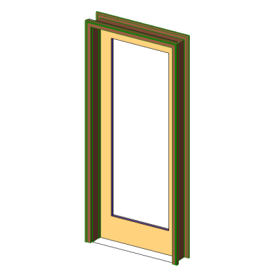 Ext-Single-Full Glass-Colinial Reg Casing Door