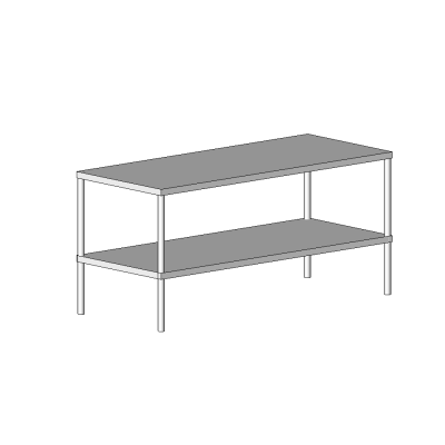 Metal storage shelf modern single-tier
