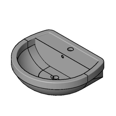 Semi-Circular Wall-Mounted Sink