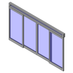 Automatic Sliding Glass Doors w Transom