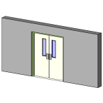 Double action double door