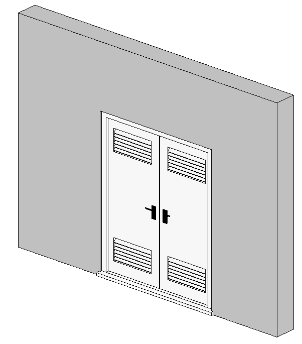 External Lourve Metal Door