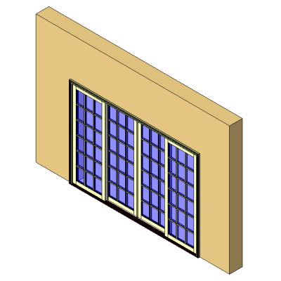 Kolbe Ultra Series Garden-Aire Sliding Patio Door 4-Wide Units 6475