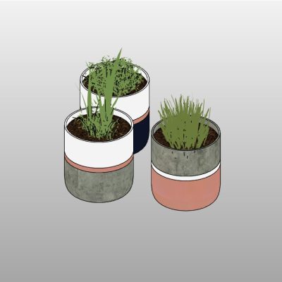 Set of 2 Dual-Tone Planters