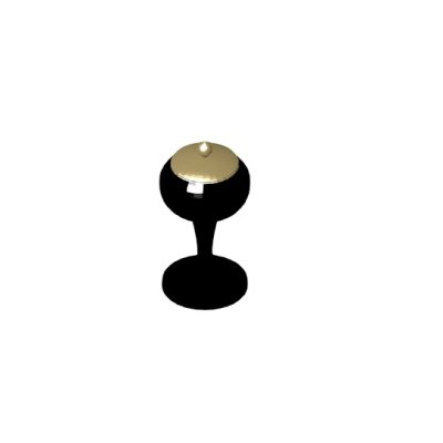 Elegant Black-Based Glass Lantern