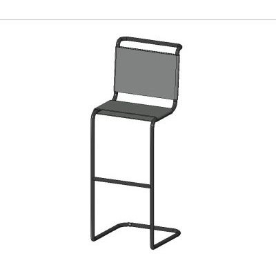 Sleek Black and White Bar Stool