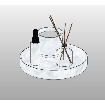 Round Bathroom Tray 824