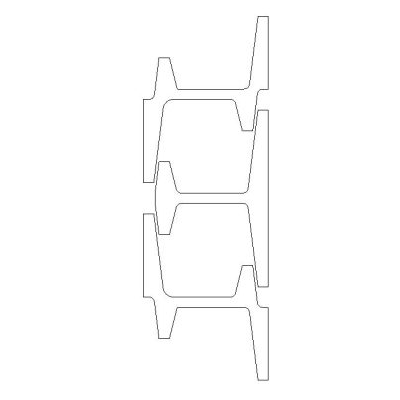Steel fixed window with detailed sill