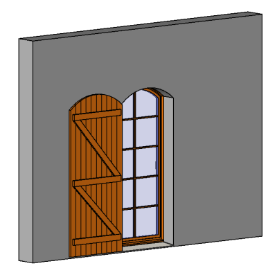 PF 1 Curved Leaf - Shutter and Small wood