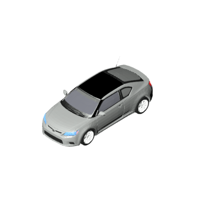 Gray Compact Car