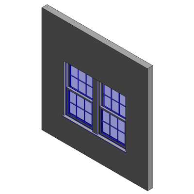 2 Double Hung Windows with Center Post 5889