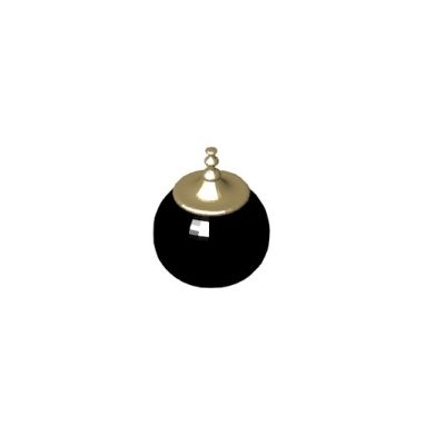 Decorative Round Jar with Gold Lid