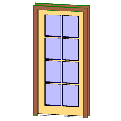 Double Glass Panel Door Design