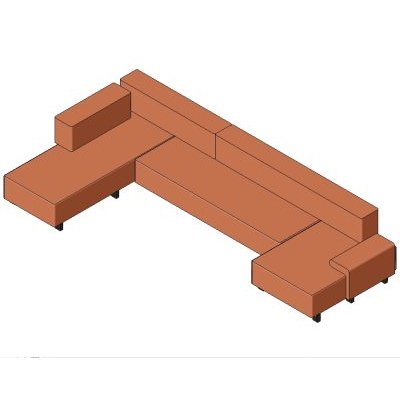 Sleek Modular Island Sofa