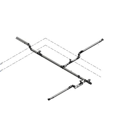 Structural and piping for offshore walkway